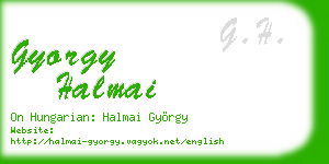 gyorgy halmai business card